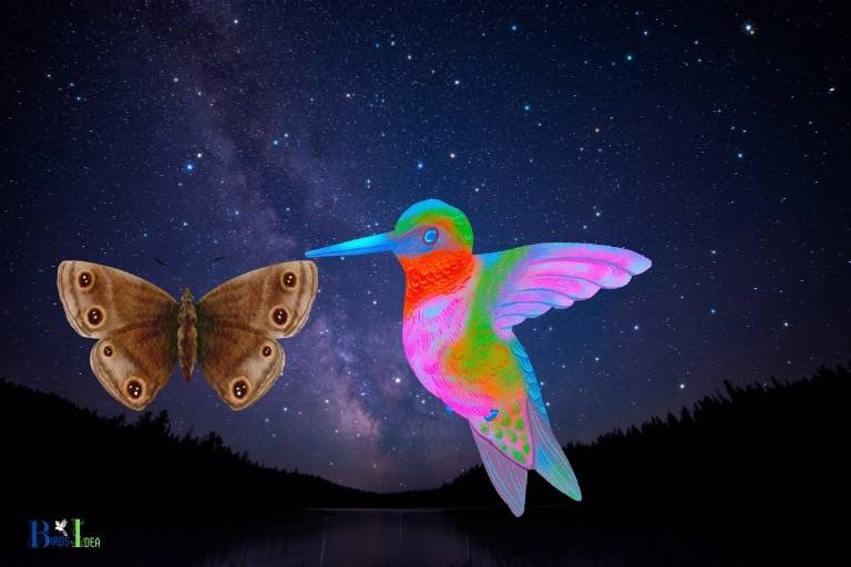do hummingbird moths feed at night
