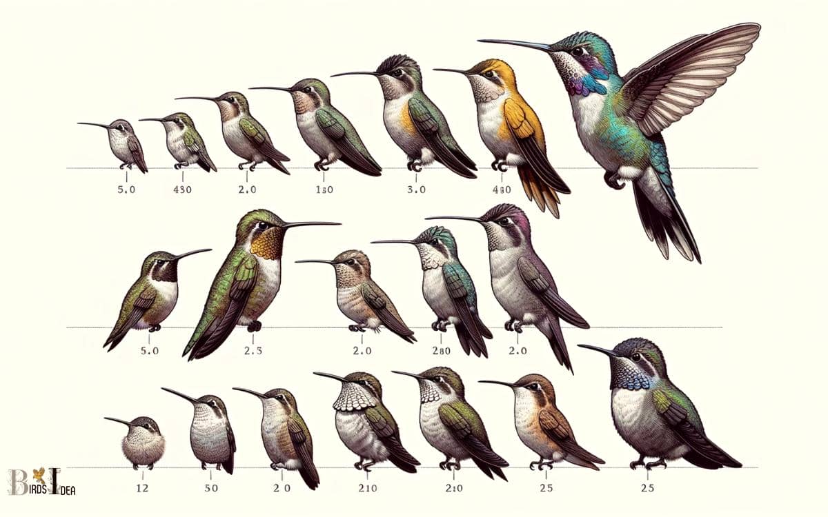 Male Hummingbird Size And Shape