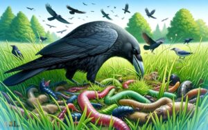 What Do Crows Eat in the Grass? Grasshoppers &  Beetles!
