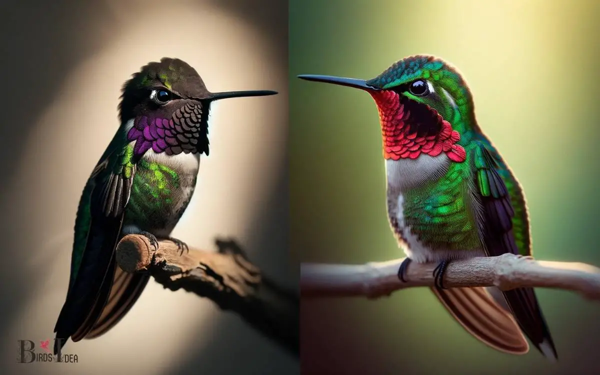 Black Chinned Hummingbird Vs Ruby Throated Hummingbird