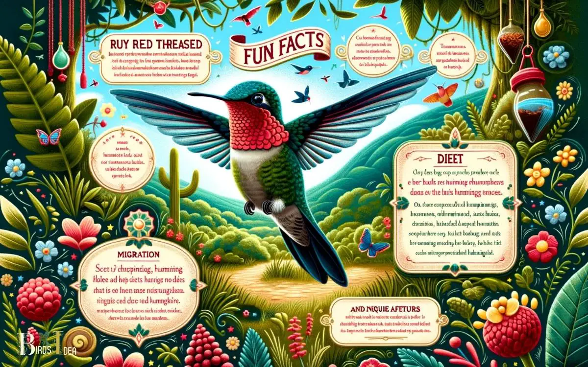 Ruby Red Throated Hummingbird Facts